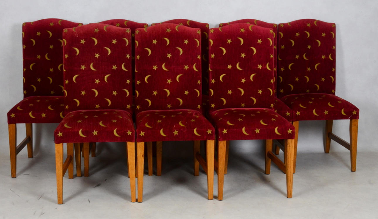 STOLAR, 8 stycken, ek, modern tillverkning.