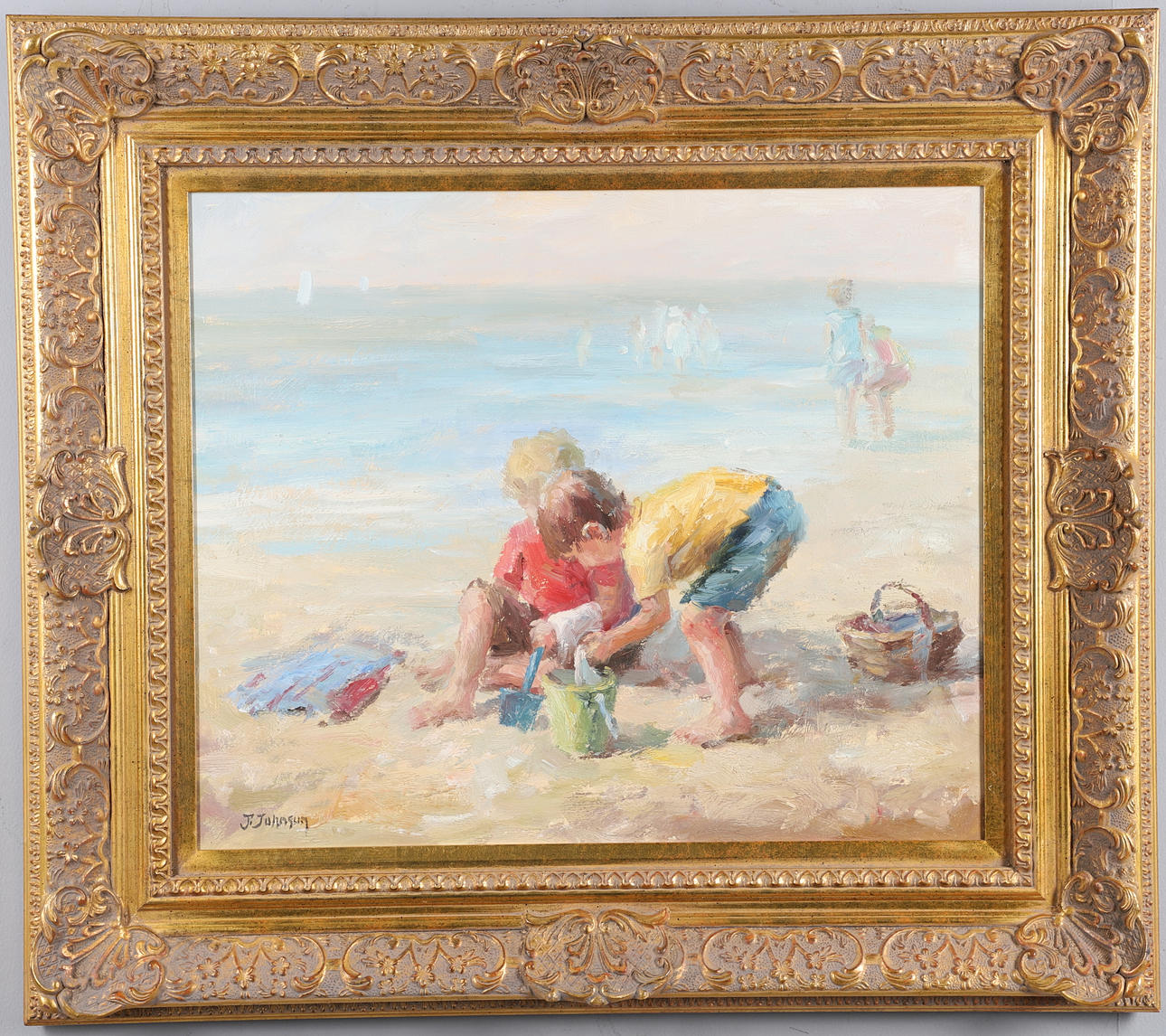 J** JOHNSON (CONTEMPORARY). JUNGS AM STRAND.