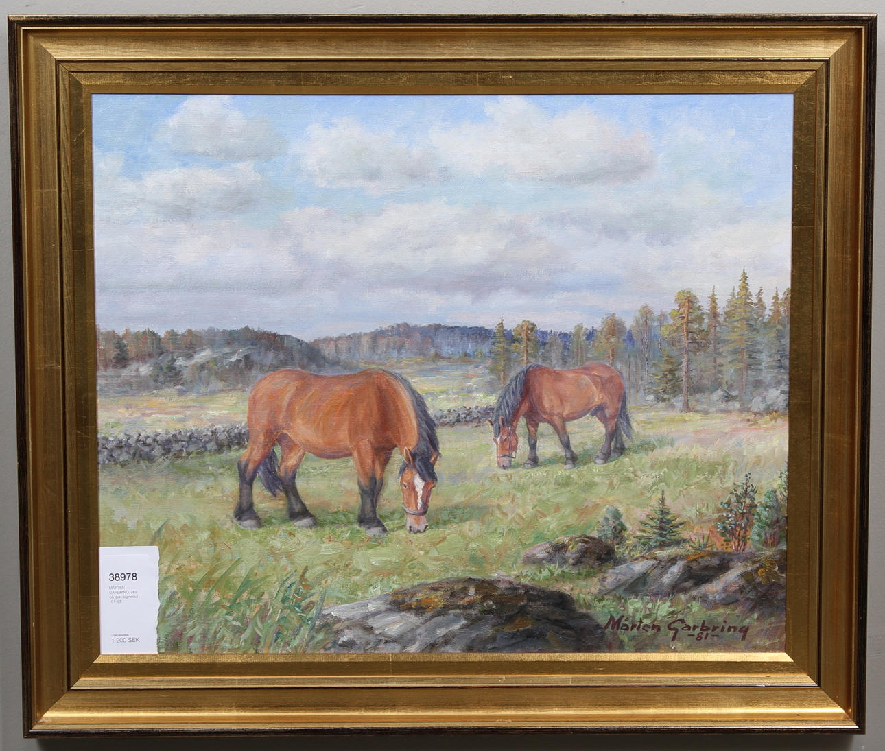 MÅRTEN GARBRING, olja på duk, signerad -81.