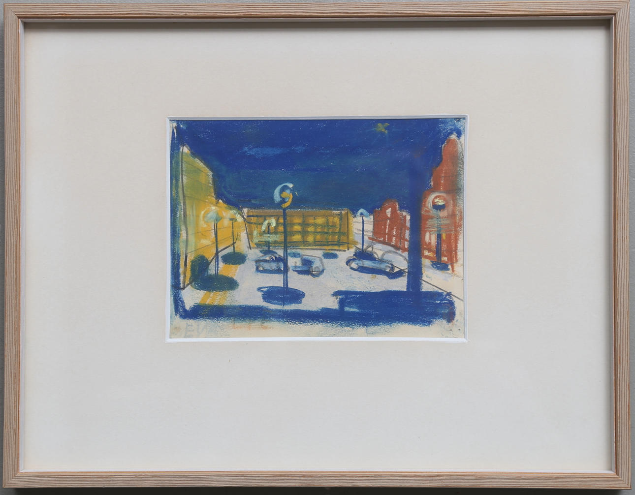 OIDENTIFIERAD KONSTNÄR. Blandteknik, otydligt signerad.