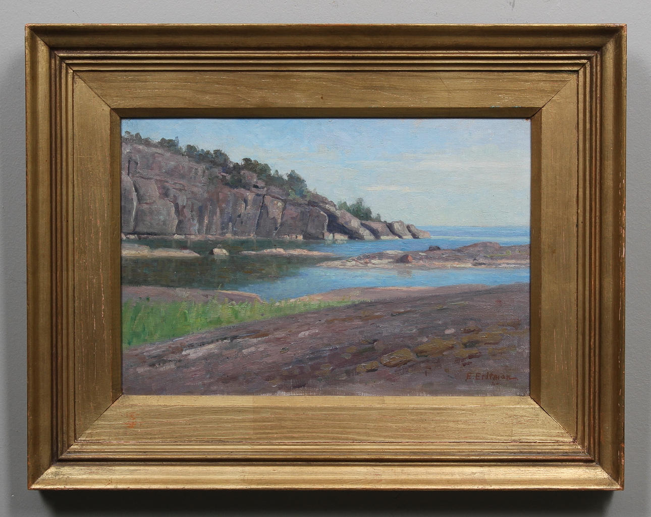 ELIAS ERDTMAN, olja på pannå, signerad.