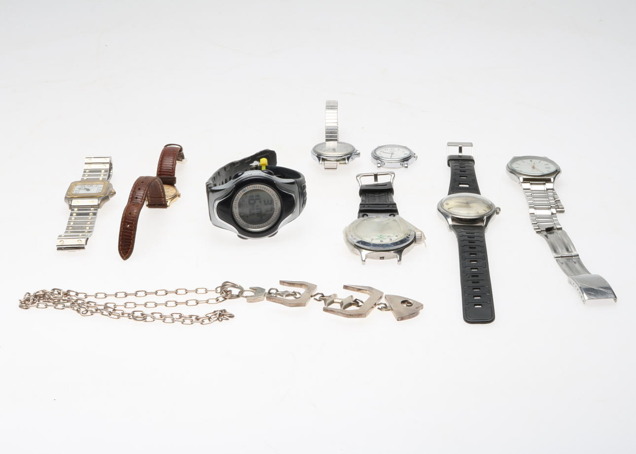 KLOCKSAMLING samt HALSSMYCKE, 8 st.