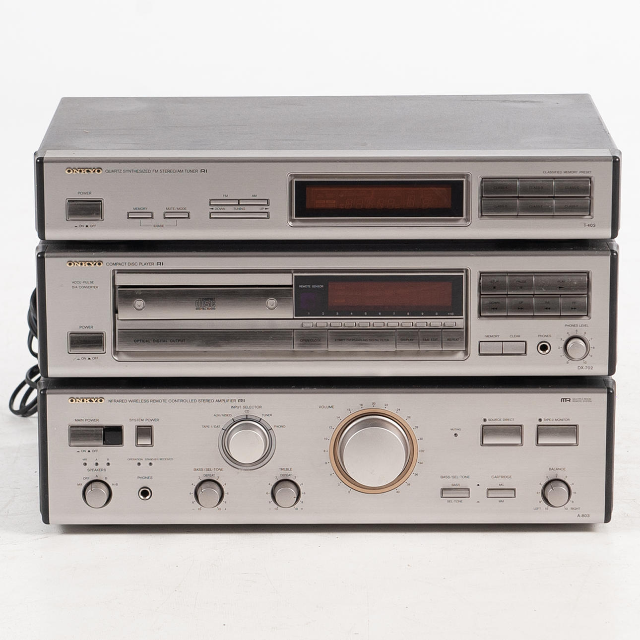 3-piece stereo system, Onkyo R1.