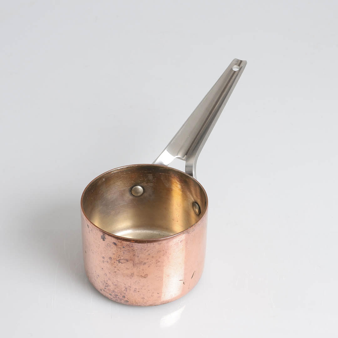 HENNING KOPPEL. Smörkastrull, koppar, Georg Jensen.