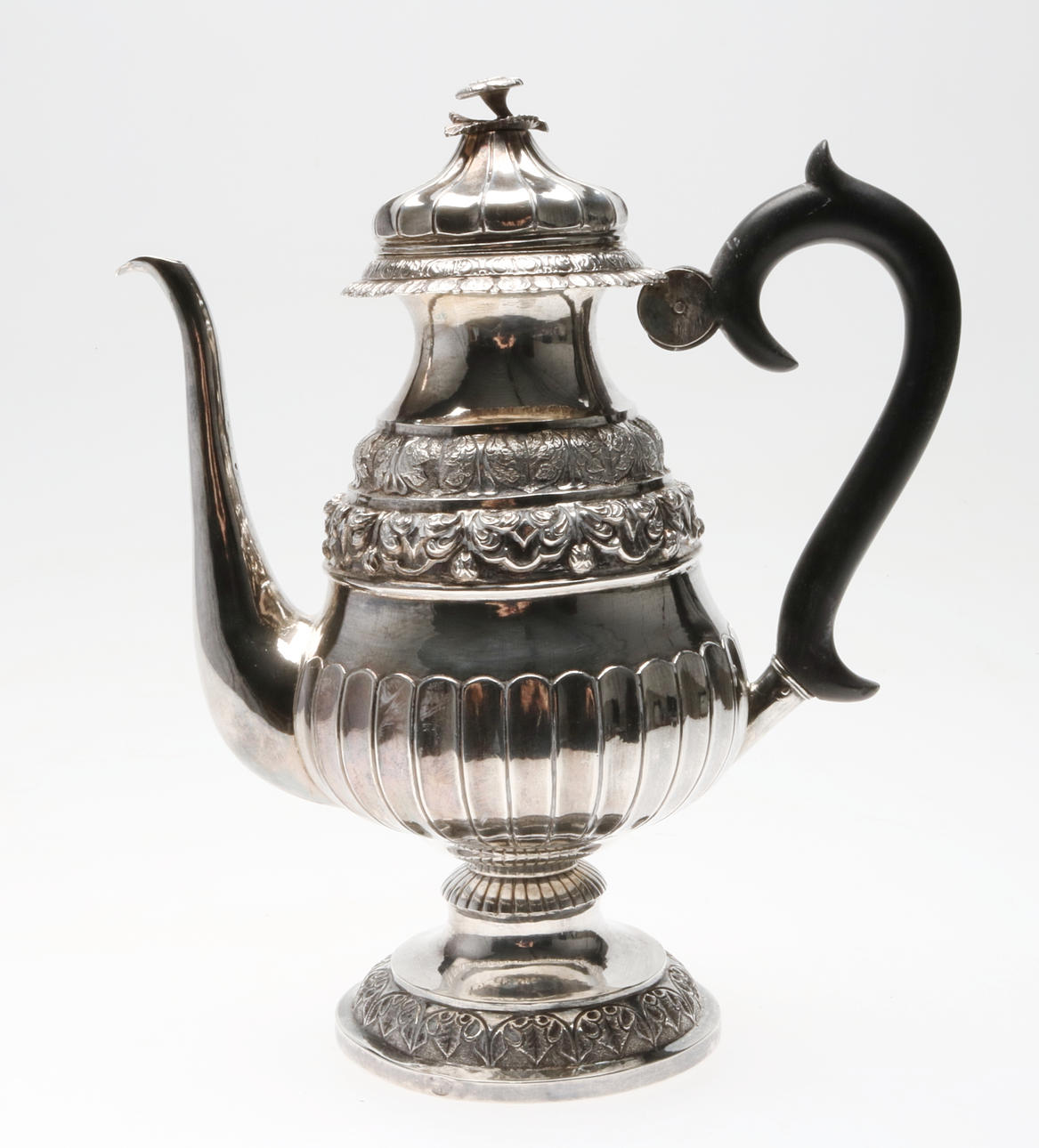 KAFFEKANNA, silver, senempire, Anton Jacob Jörgensson, Ystad 1845.