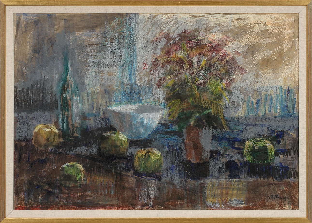 RAGNAR FALK. Stilleben, olja på pannå, signerad.