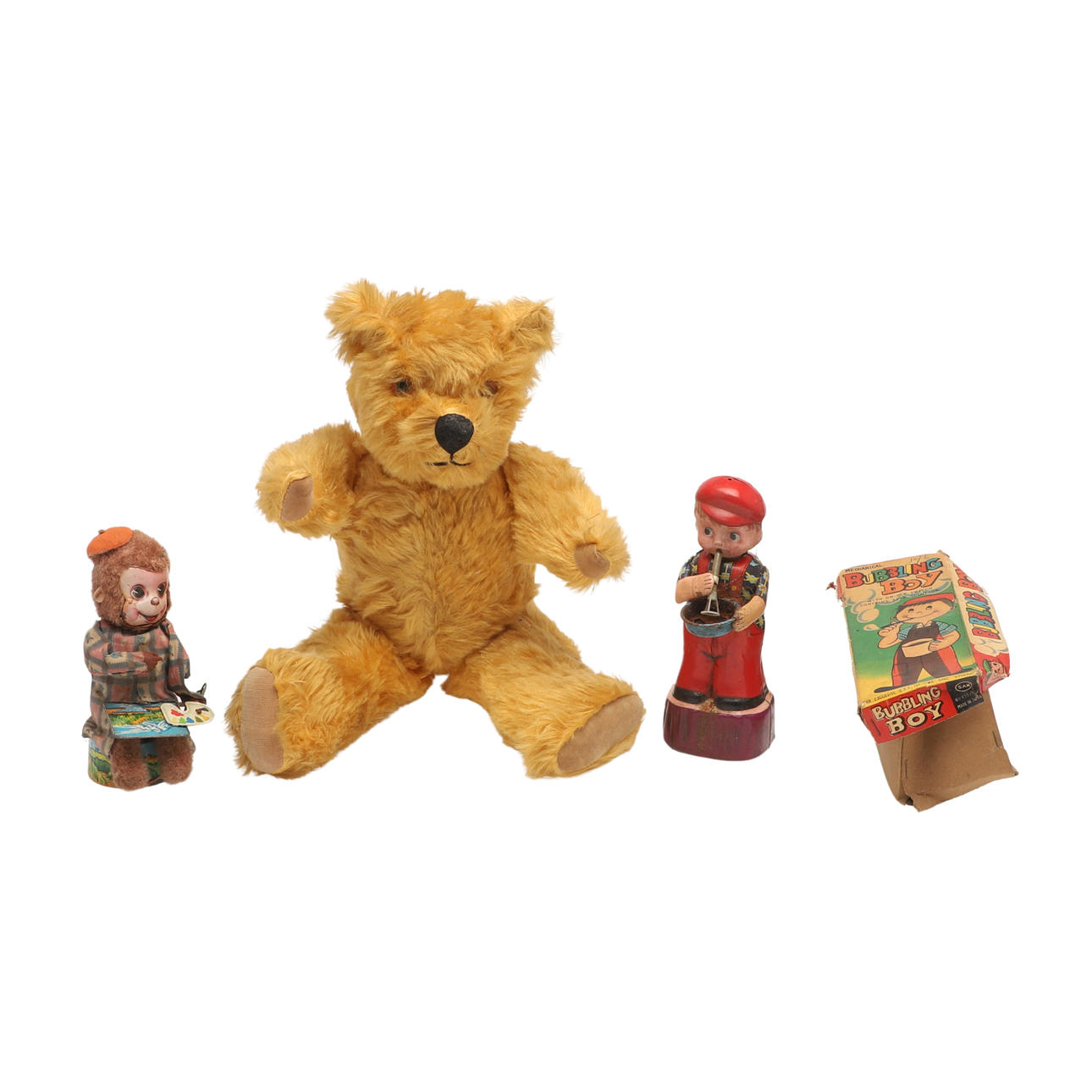 JAPANESE MECHANICAL TOYS & TEDDY BEAR.