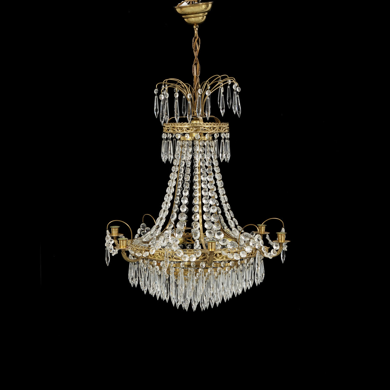 LJUSKRONA, 1900-tal, höjd 70 cm.