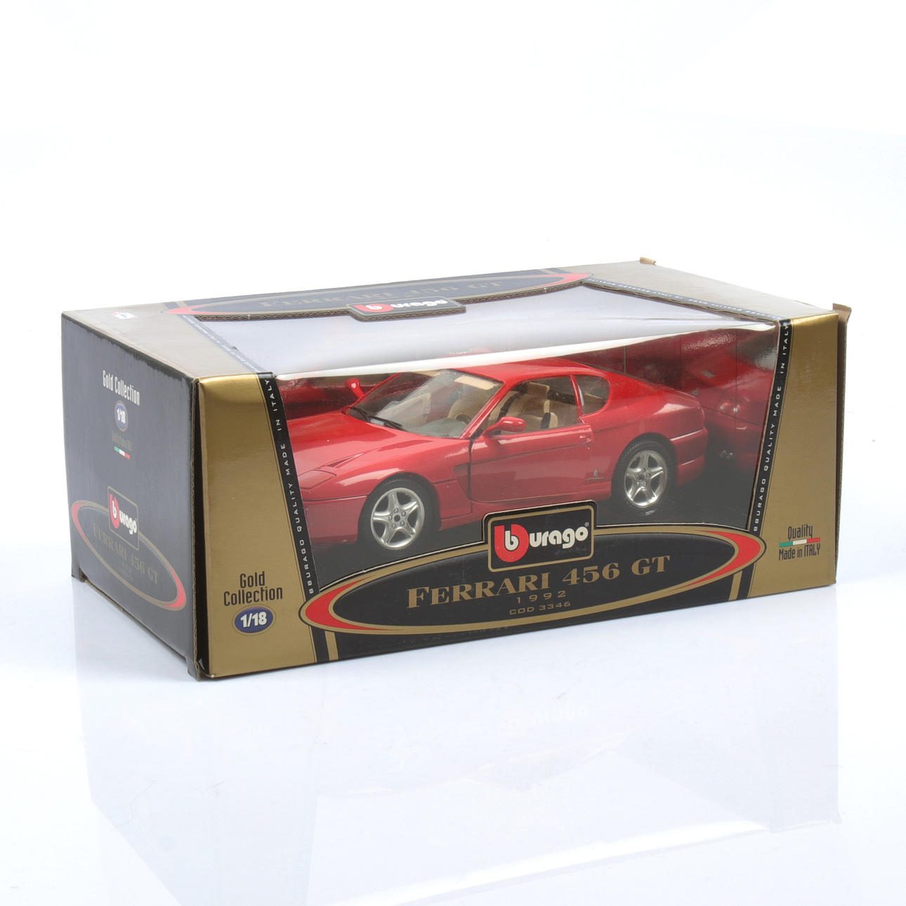 Ferrari 456GT 1992 Bleue – Miniature Burago 1/18, état Occasion