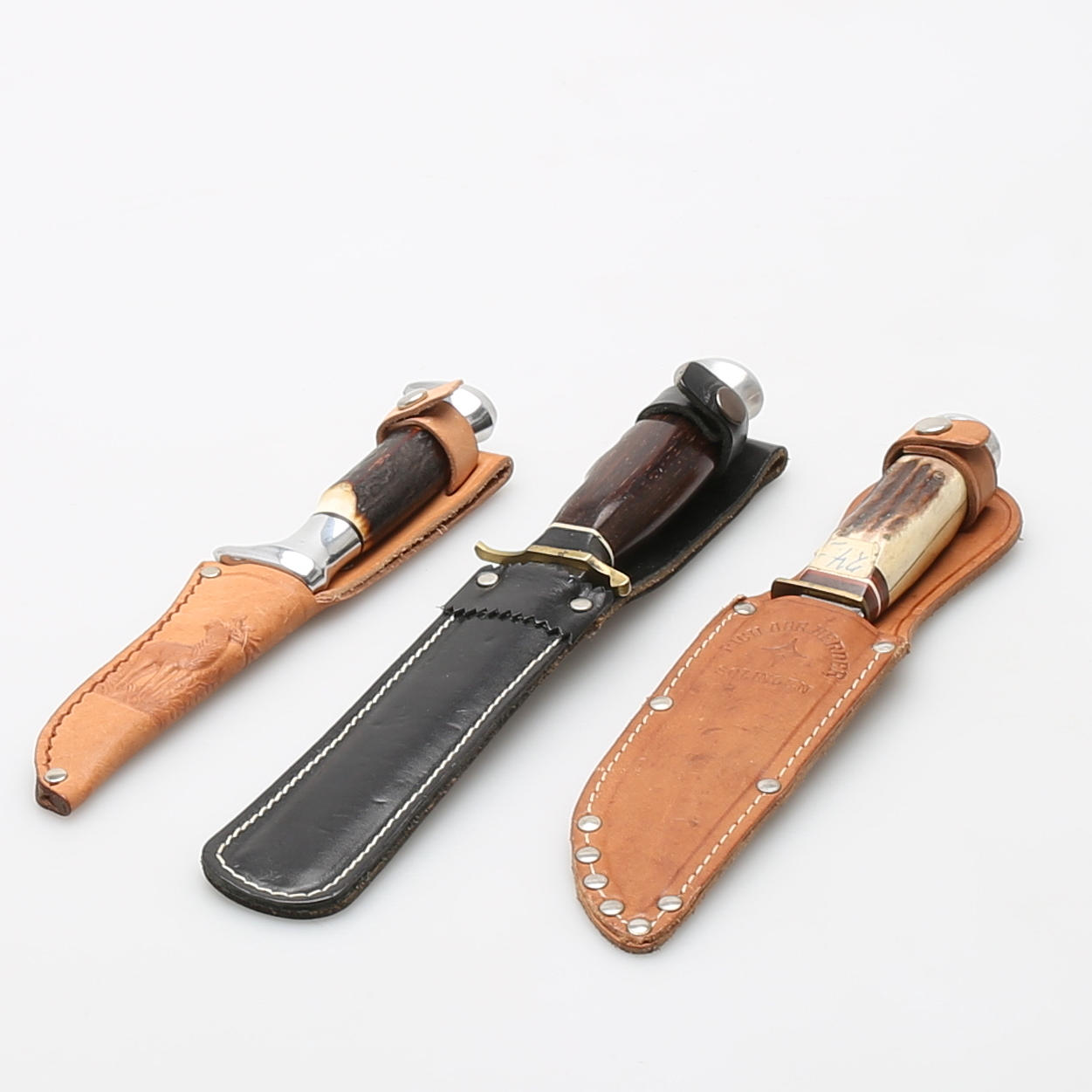 KNIVAR, 3 st, Tyskland, Hugo Köller, Solingen, Richard Herder, 1900-tal.