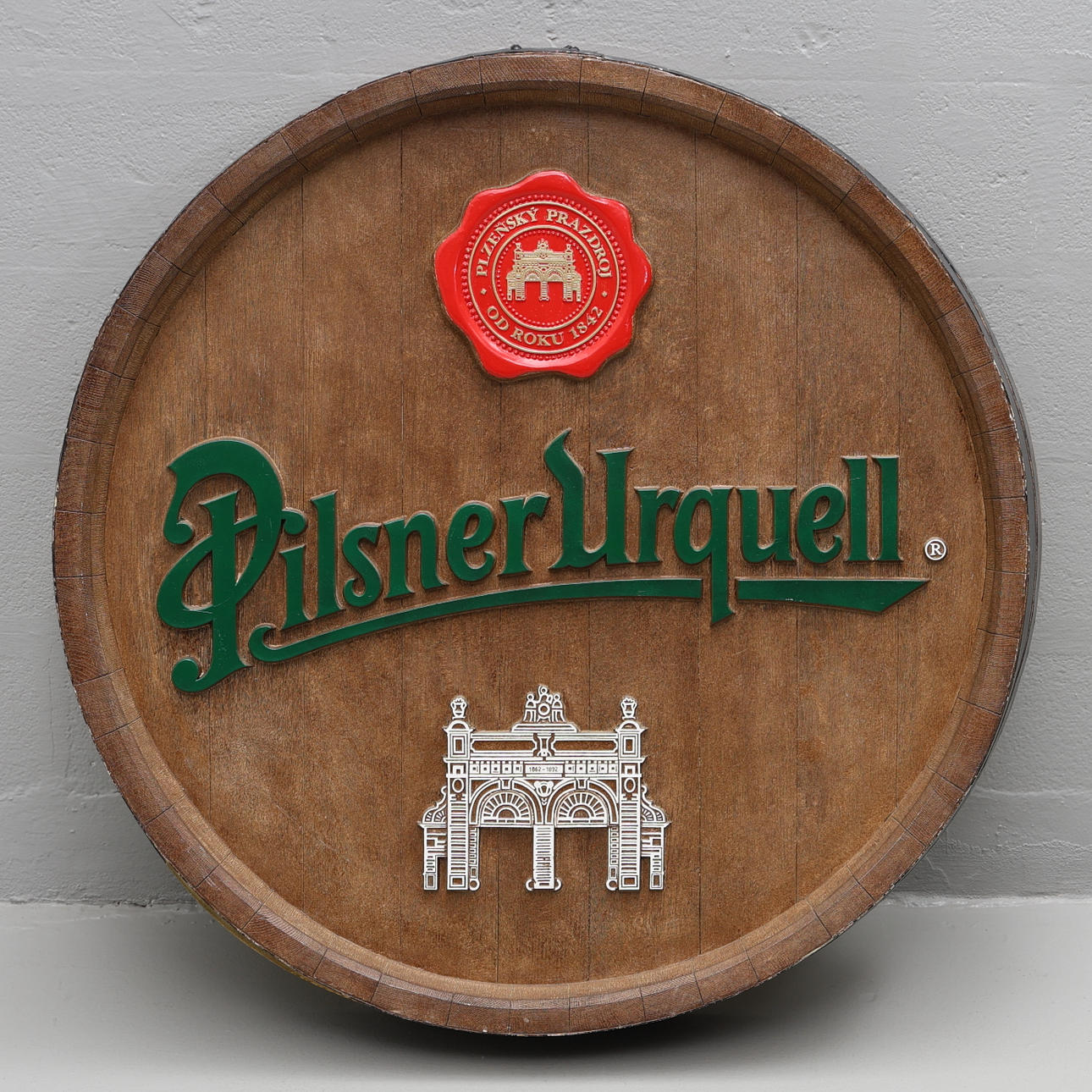 SKYLT, PILSENER URQUELL, "TUNNLOCK".