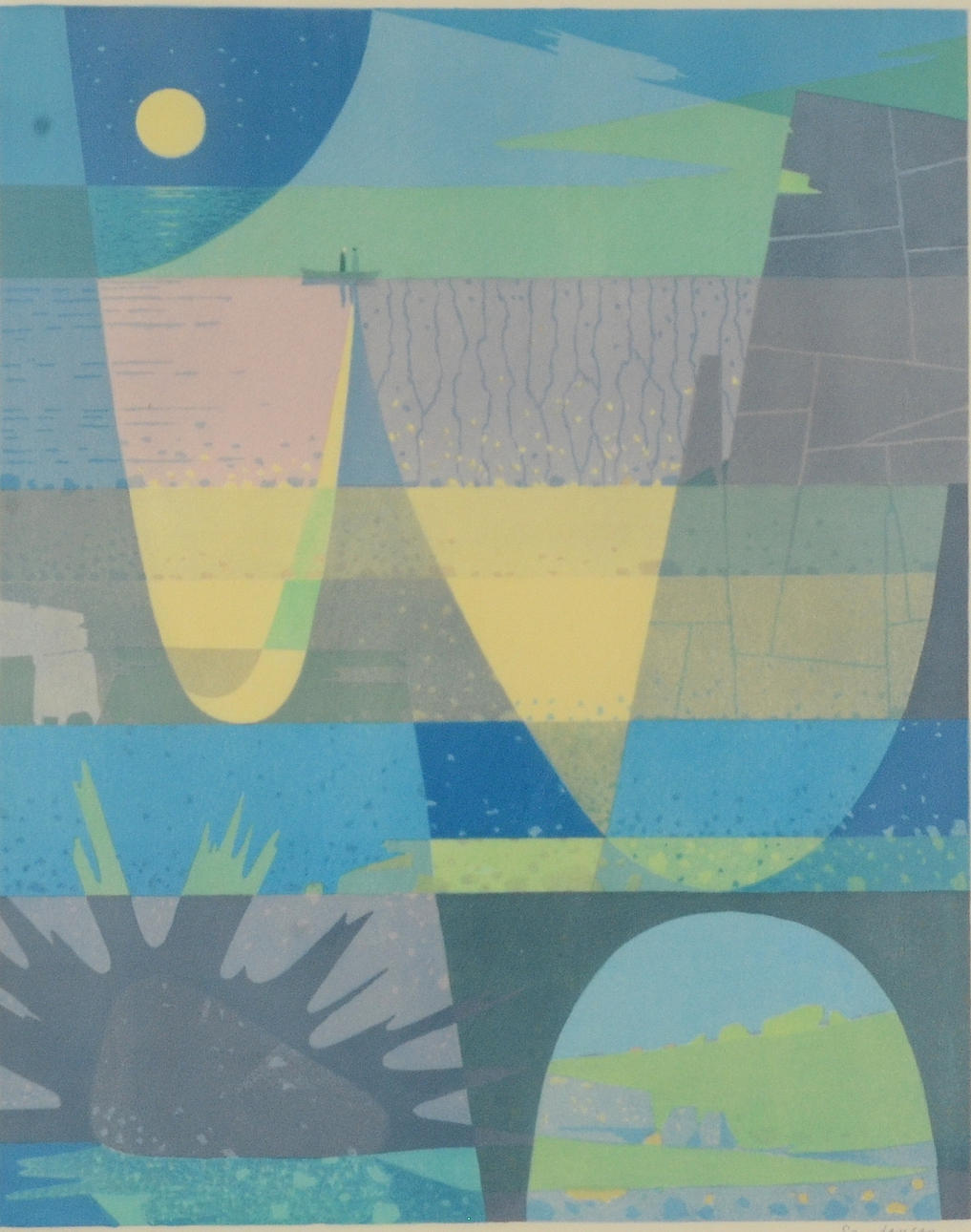 SVEN JONSON. Färglitografi.