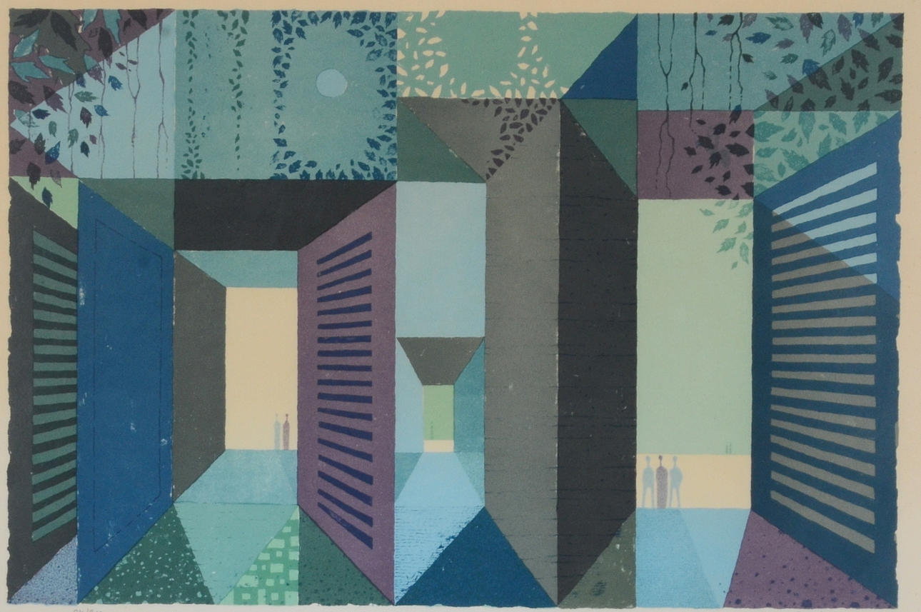 SVEN JONSON. Färglitografi.