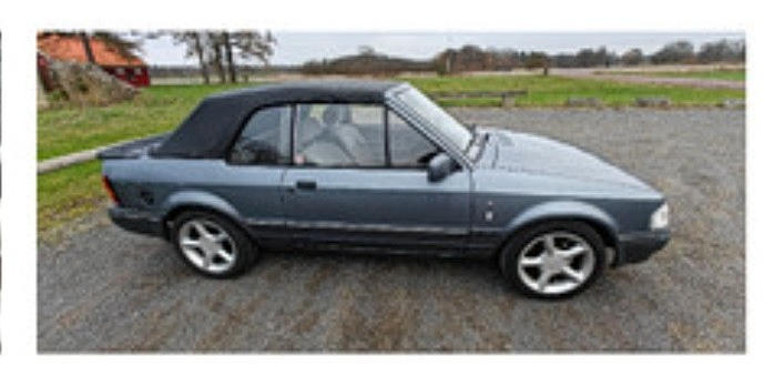 BIL, FORD ESCORT 1,6 Cabriolet, 1988.