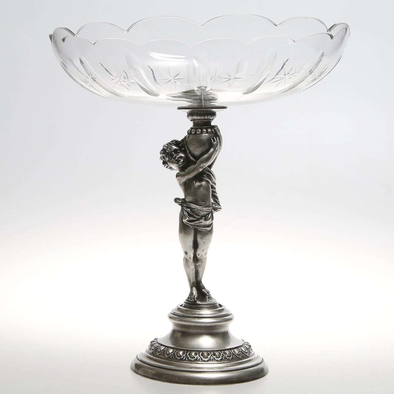 BORDSUPPSATS, försilvrad mässing, GAB. 1900-talets början.