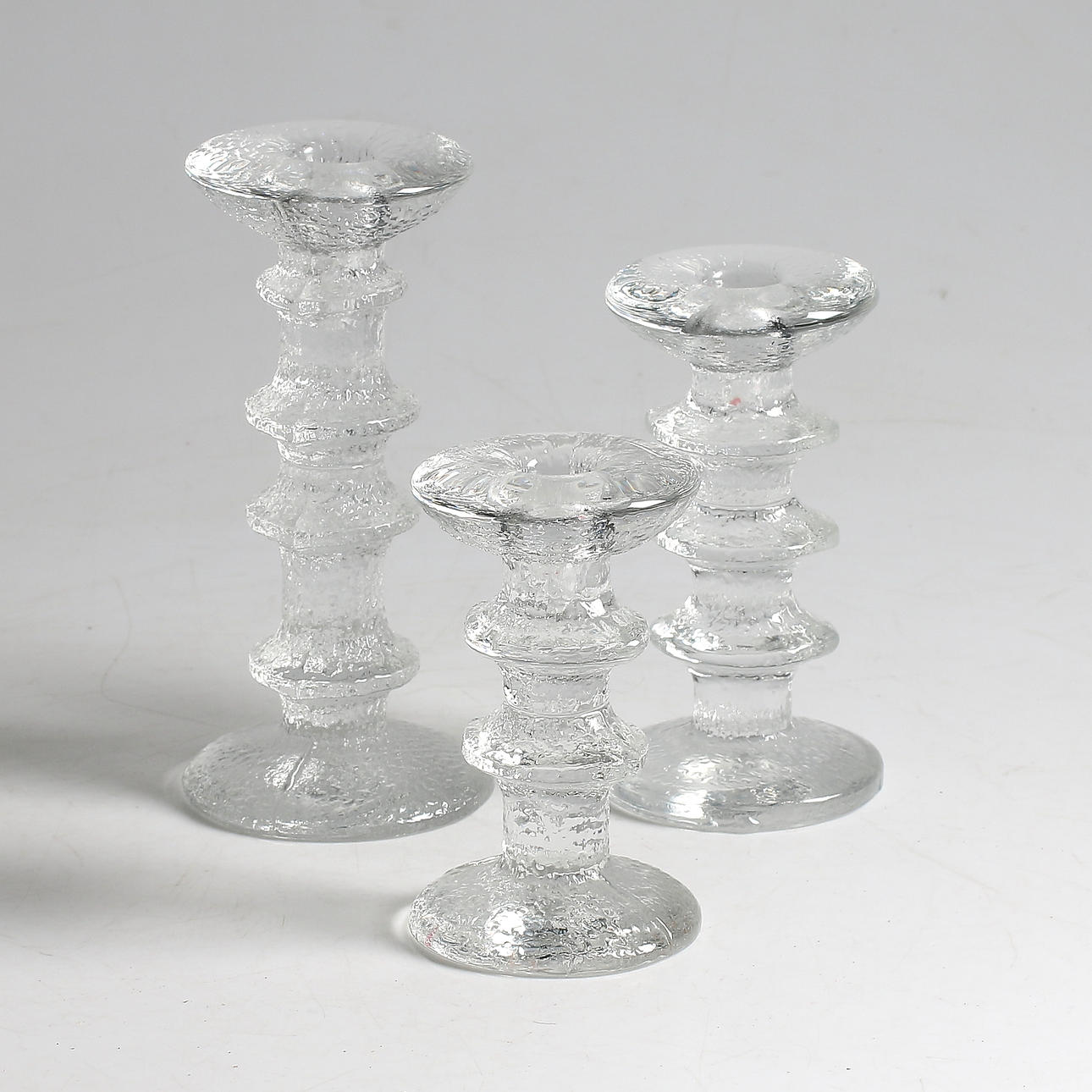 LJUSSTAKAR, 3 st, "Festivo", Tapio Wirkkala, Iittala.