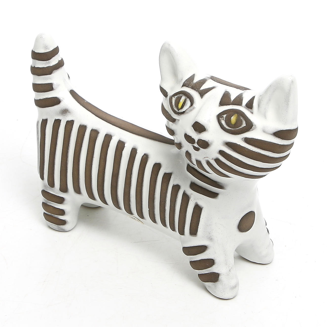 FIGURIN, keramik, katt, Dorothy Clough, signerad, Upsala-Ekeby, 1900-talets mitt.