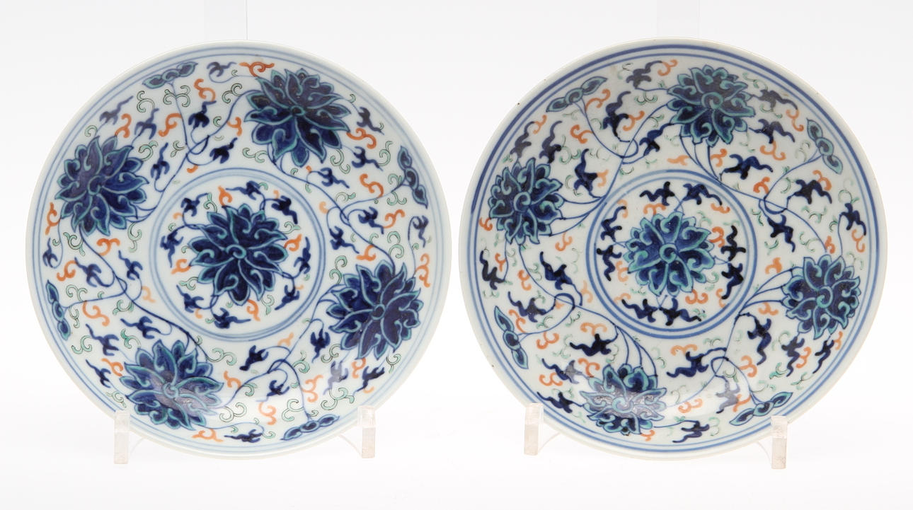 SKÅLFAT, 1 par, Kina, 1800/1900-tal.