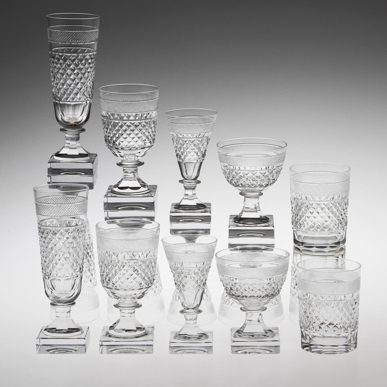 GLASSERVIS, 58 delar, "Kent", Elis Bergh, Kosta.