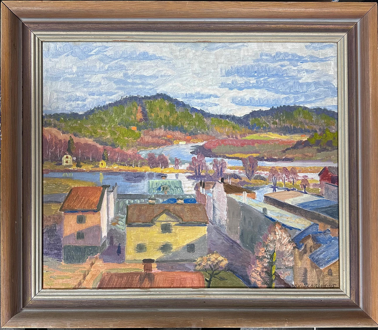 DAVID LARSON. Óleo sobre tabla.