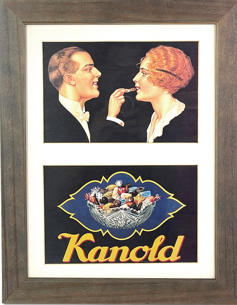 CANOLD ADVERTISING BOARD, 20th century, framed.