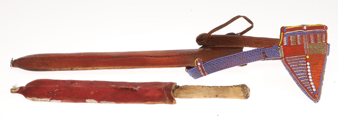 KNIVE, 2 stk, Masai, Afrika, 1900-tallet.