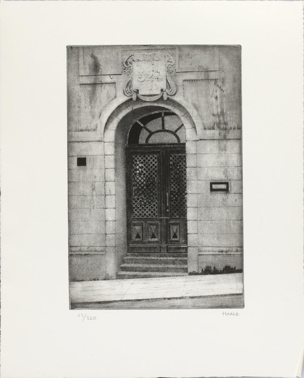 SIXTEN HAAGE. "Söderport", etsning, signerad och numrerad 63/320.