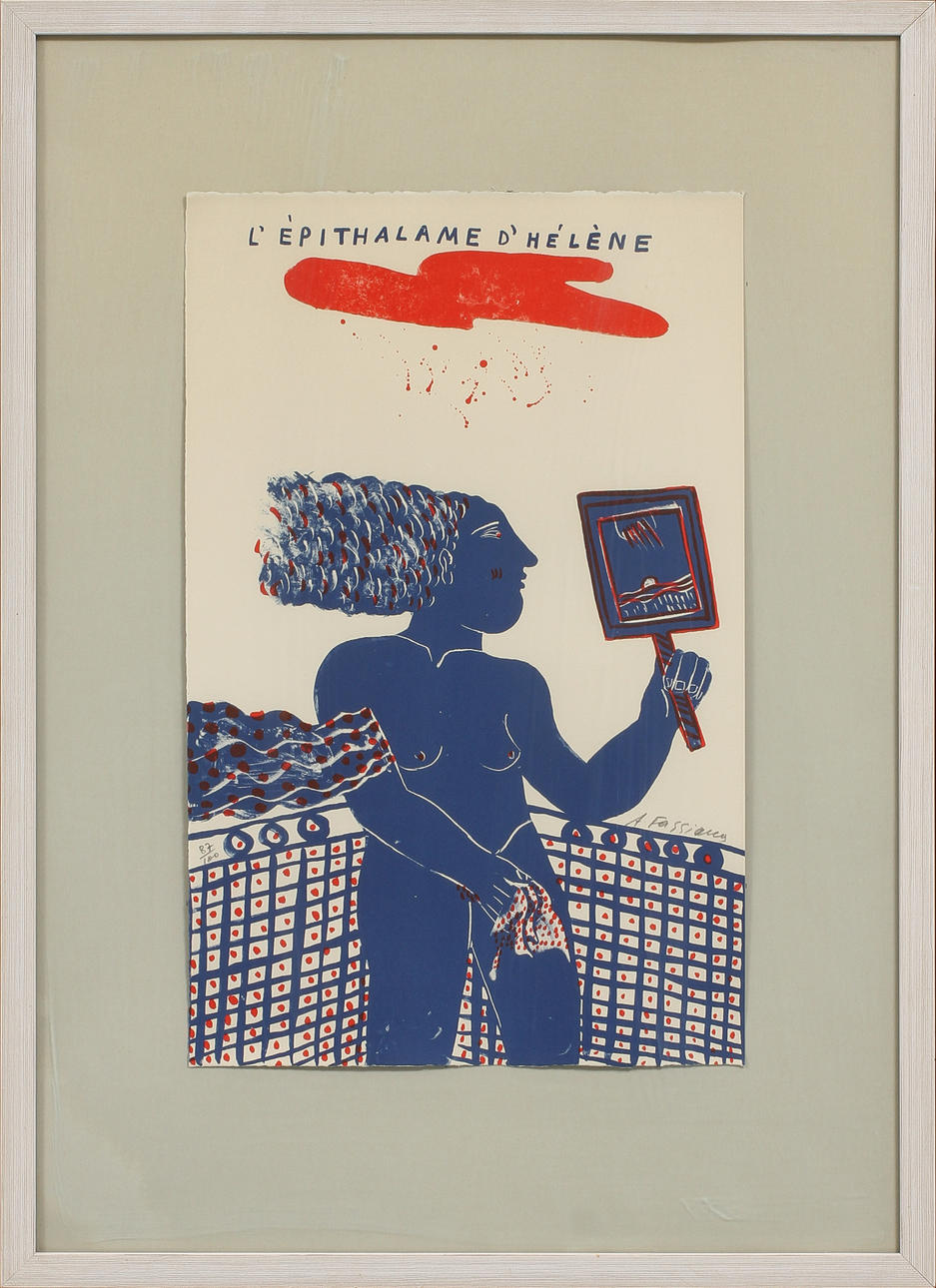 ALEXANDRE FASSIANOS. "L'Epithalame D'Héléne", color lithograph, sign o number 87/100.