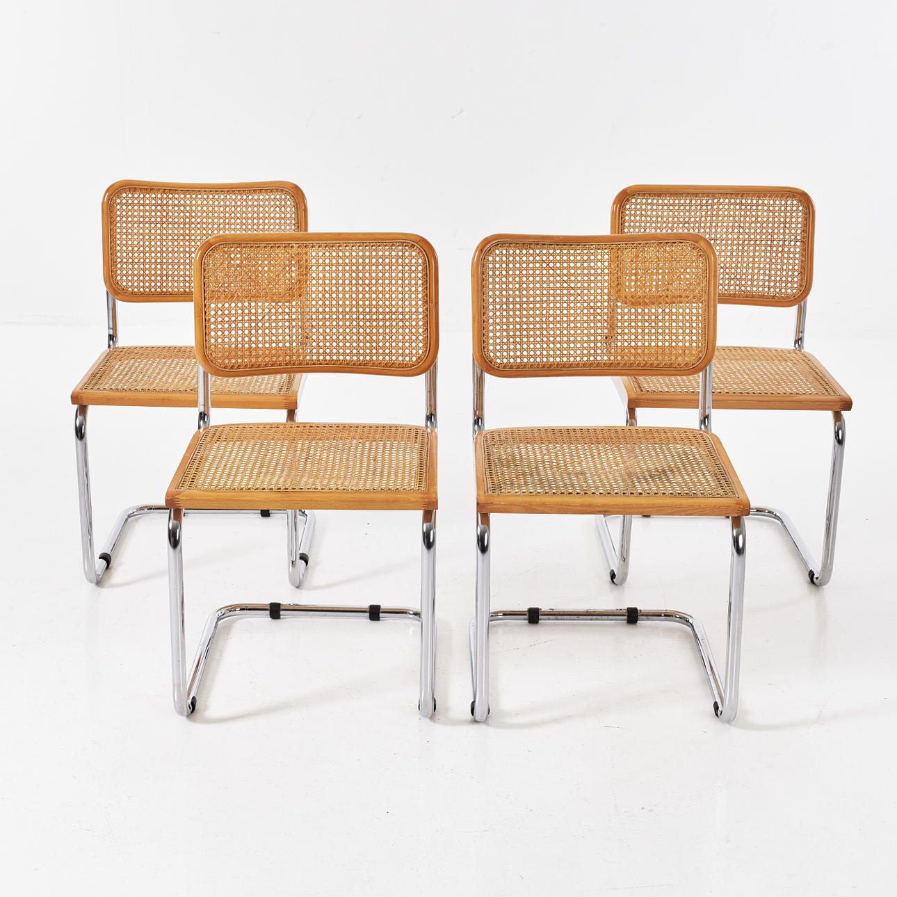 STOLE, 4 stk., efter Bauhaus model, Italien, koldstemplet.