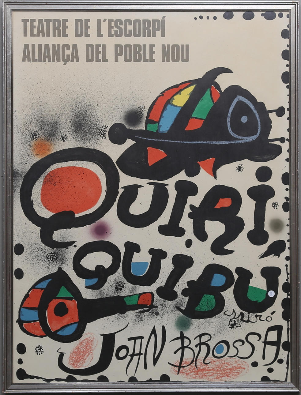 UTSTÄLLNINGSAFFISCHER, efter Joan Miró, 1900-tal.