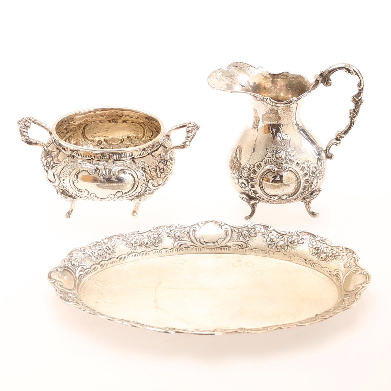 SILVERSET, 3 pieces.