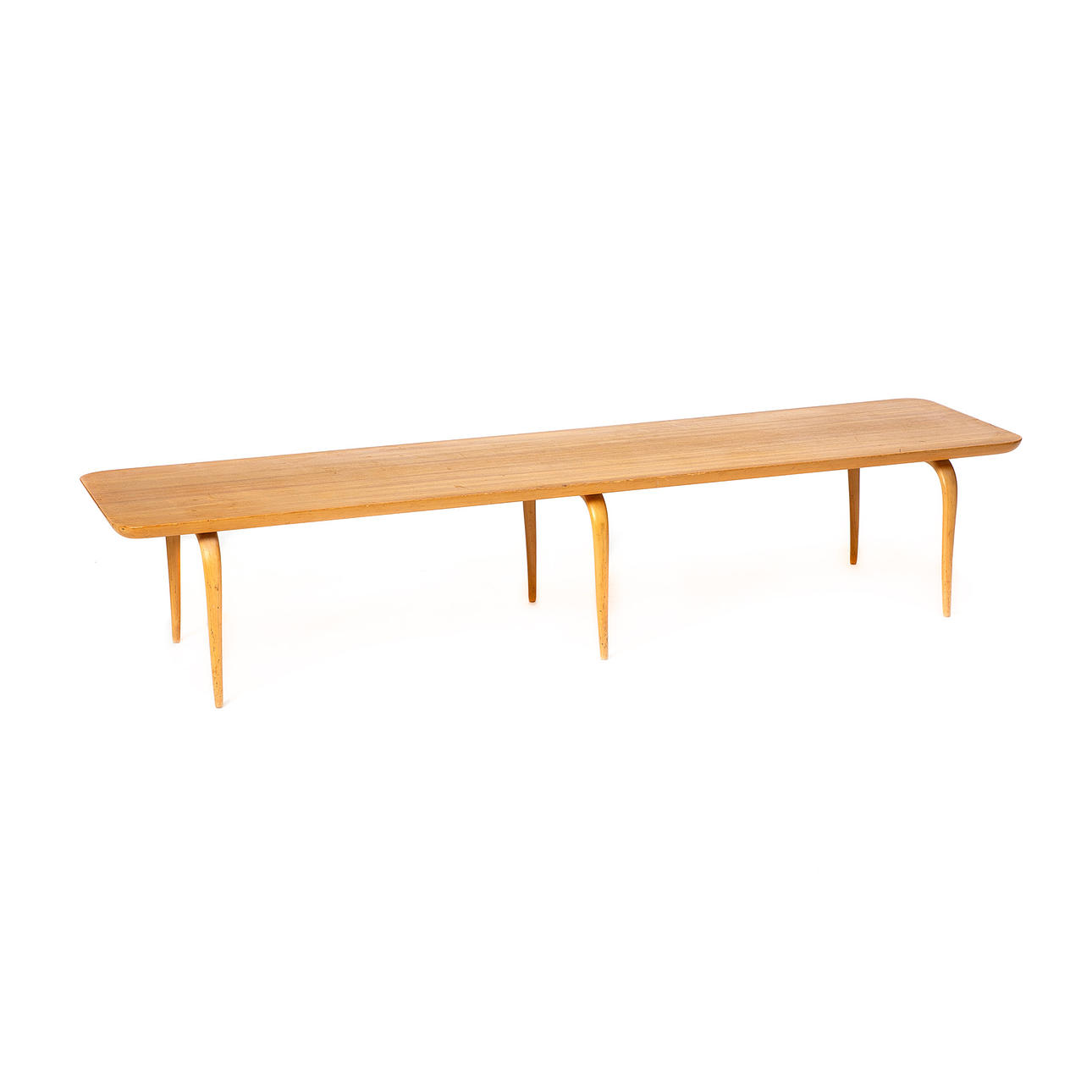 BRUNO MATHSSON. Bench/magazine table, book, Firma Karl Mathsson ...