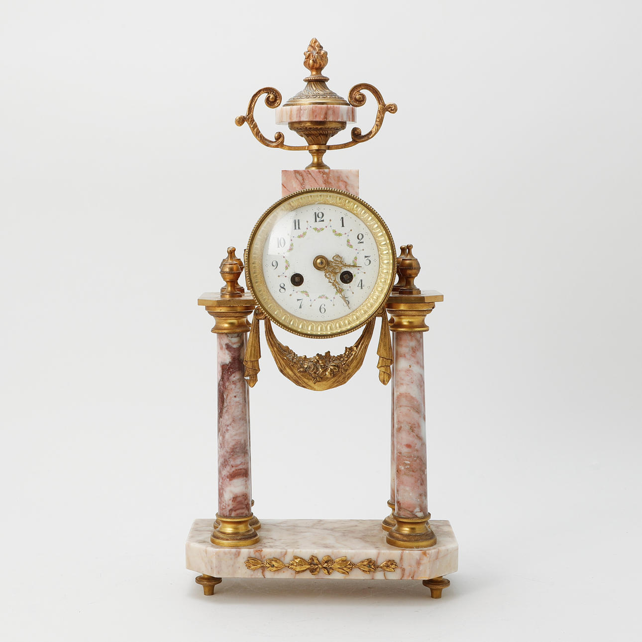 A 1800/20th century table clock marked JUST.