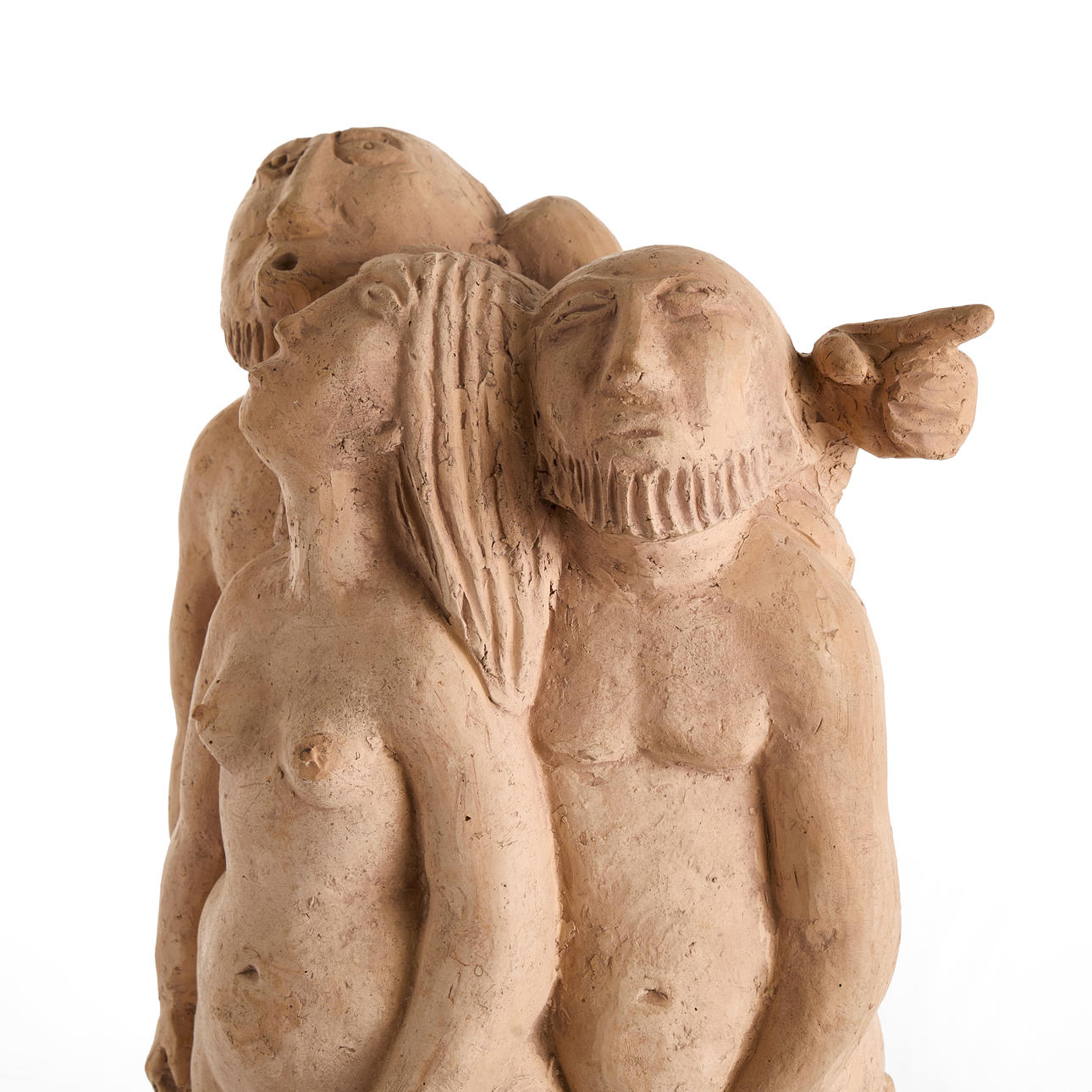 ÅKE HOLM. “Expulsion from Paradise”, signed, sculpture in