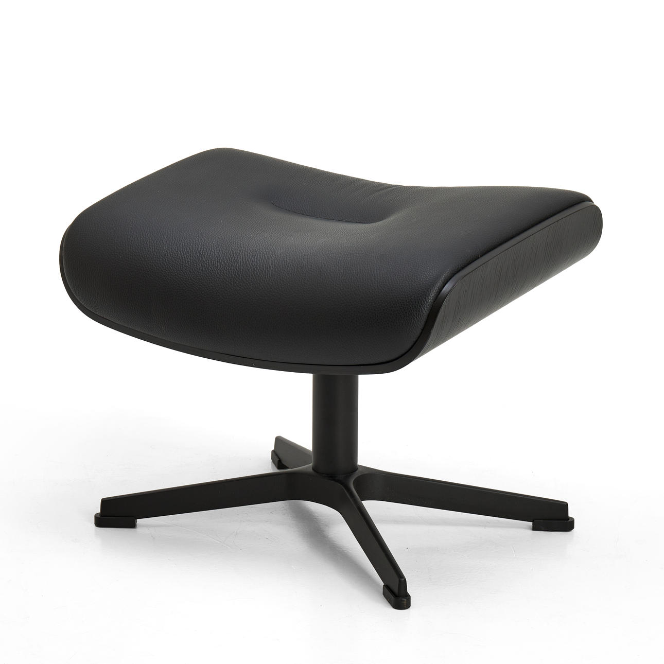 Footstool, Conform, “Air footstool”, black leather.
