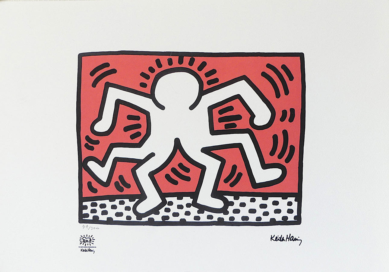 KEITH HARING. unfed blade, numbered 97/300.