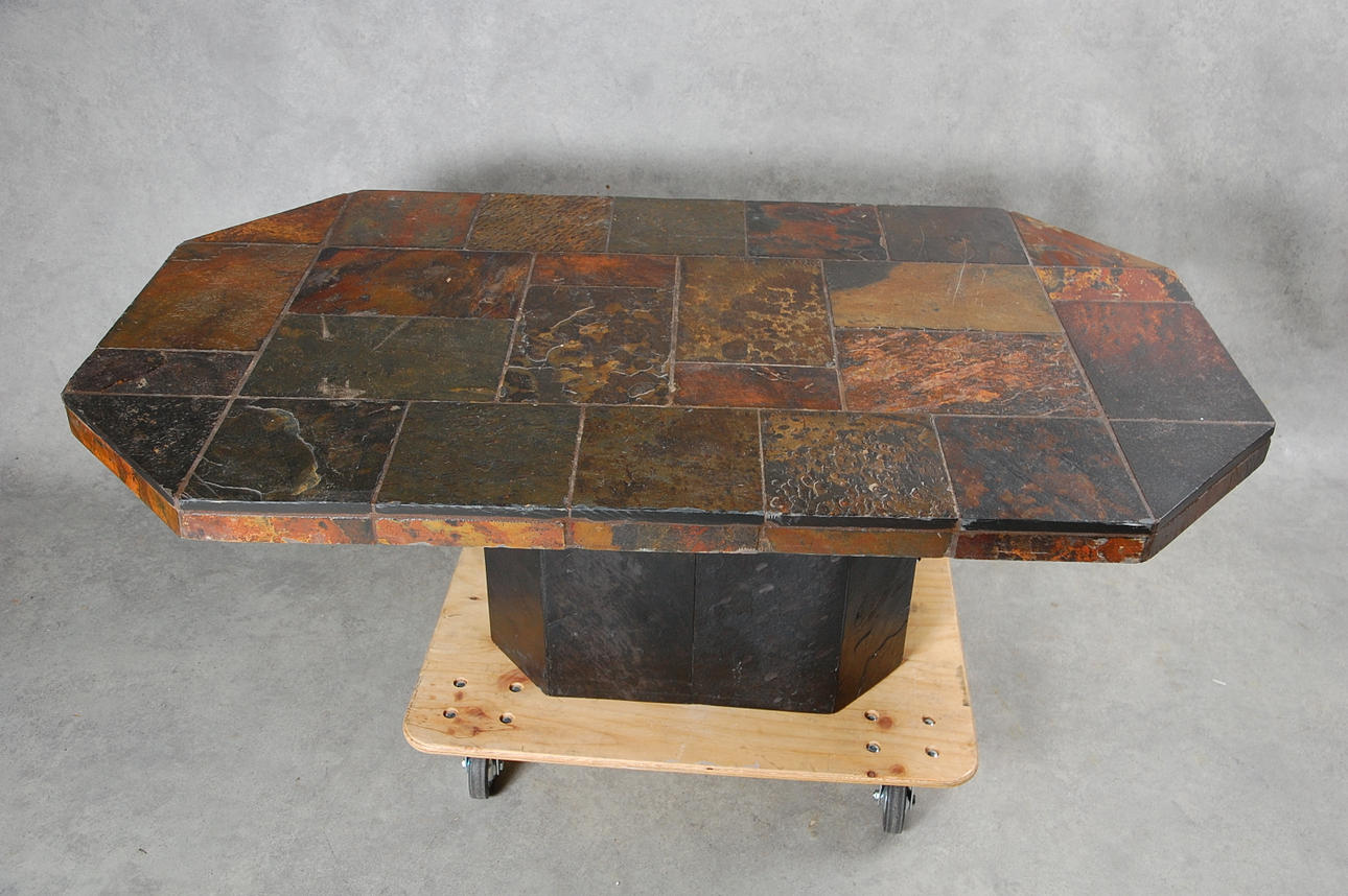 STONE TABLE, slate, 1970-80s.