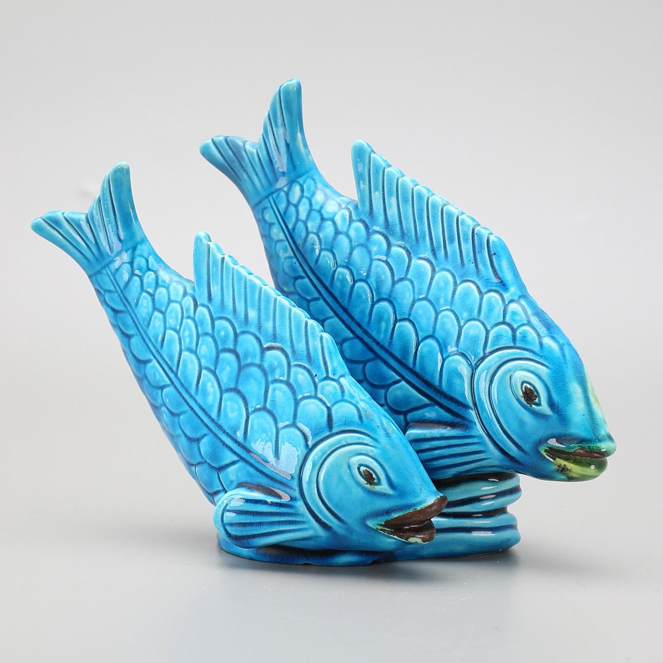 FIGURIN, fiskar, stengods, Gunnar Nylund, Rörstrand.