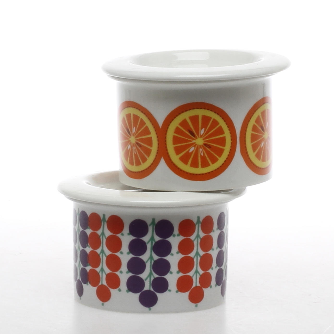 SYLT / MARMELADBURKAR, 2 st, porslin, Arabia, Finland.