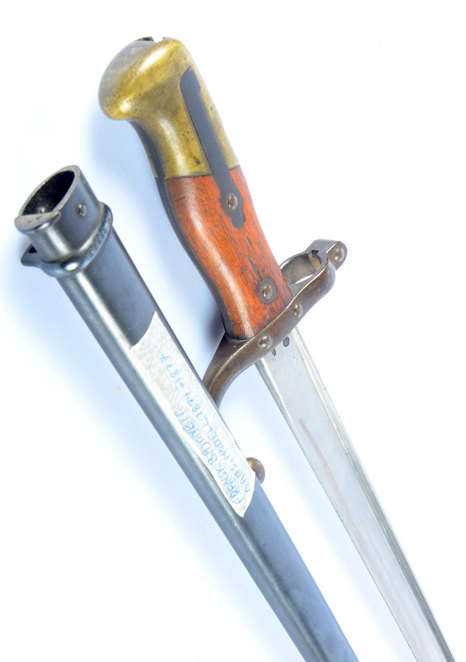 BAJONETT, fransk, modell 1874 Gras.