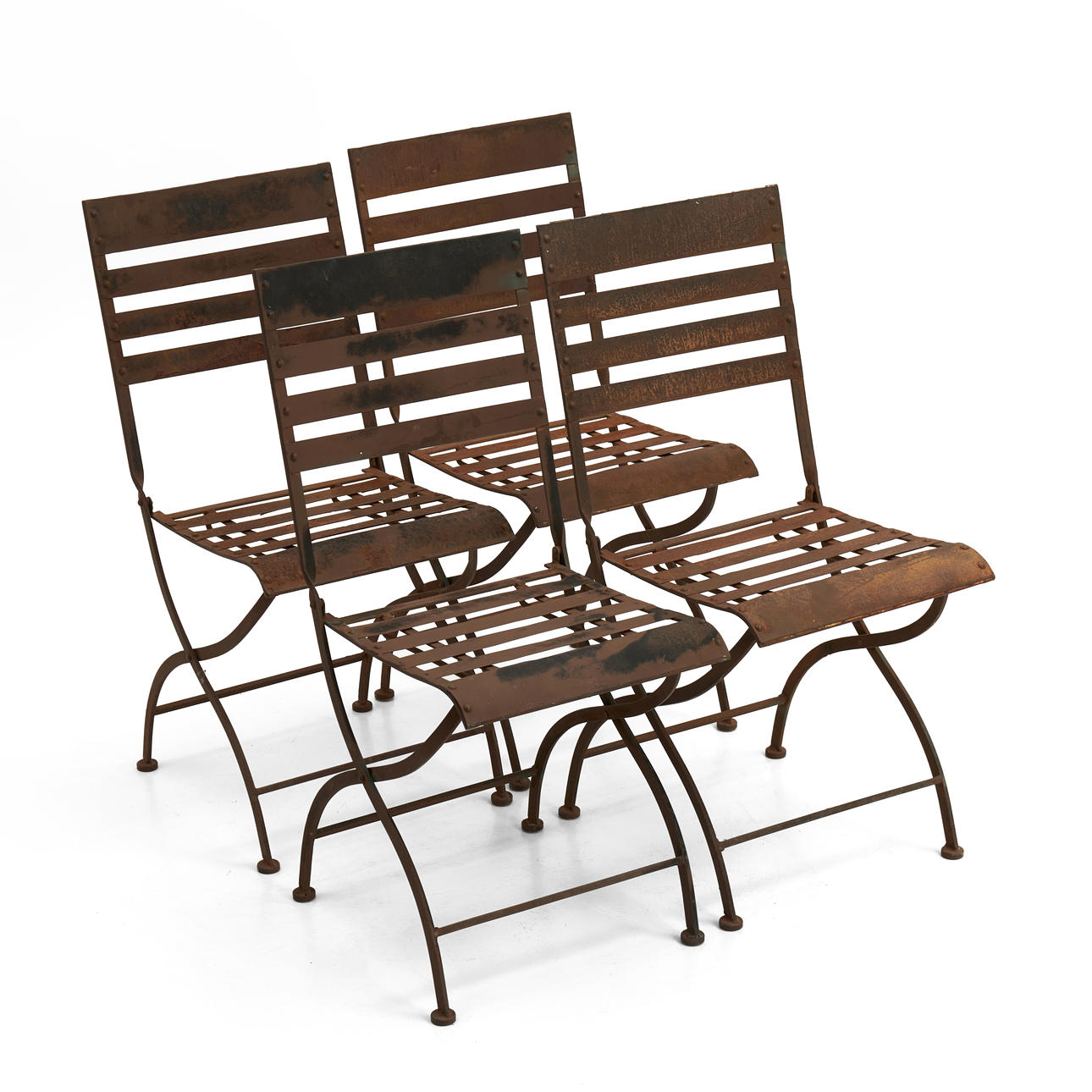 TRÄDGÅRDSSTOLAR, 4 st, metall.