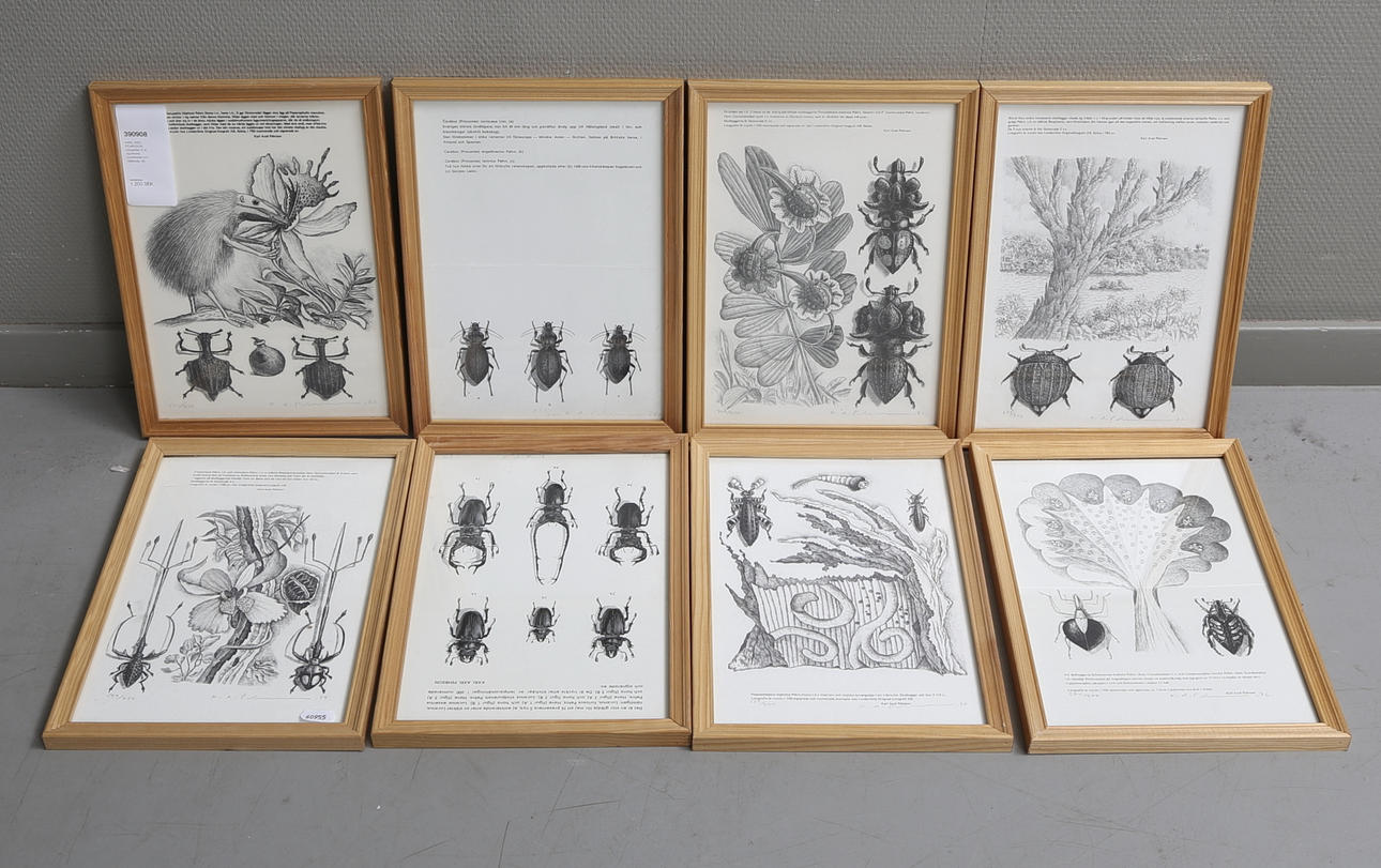 KARL-AXEL PEHRSSON. Litografier, 8 st, signerade, numrerade och daterade.