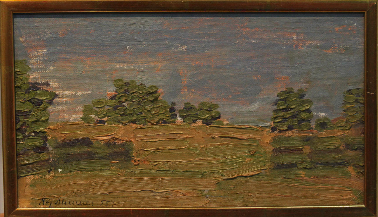 NILS-GÖRAN BRUNNER. Haväng. Olja på pannå. Signerad N G Brunner och daterad -55.