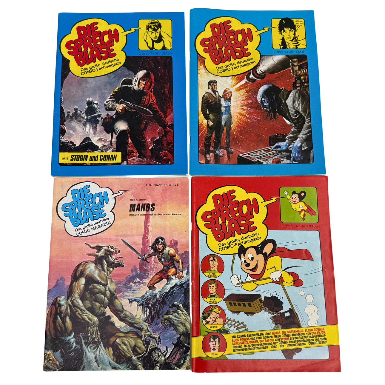 DIE SPRECHBLASE 4 VERSCHIEDENE COMICS.
