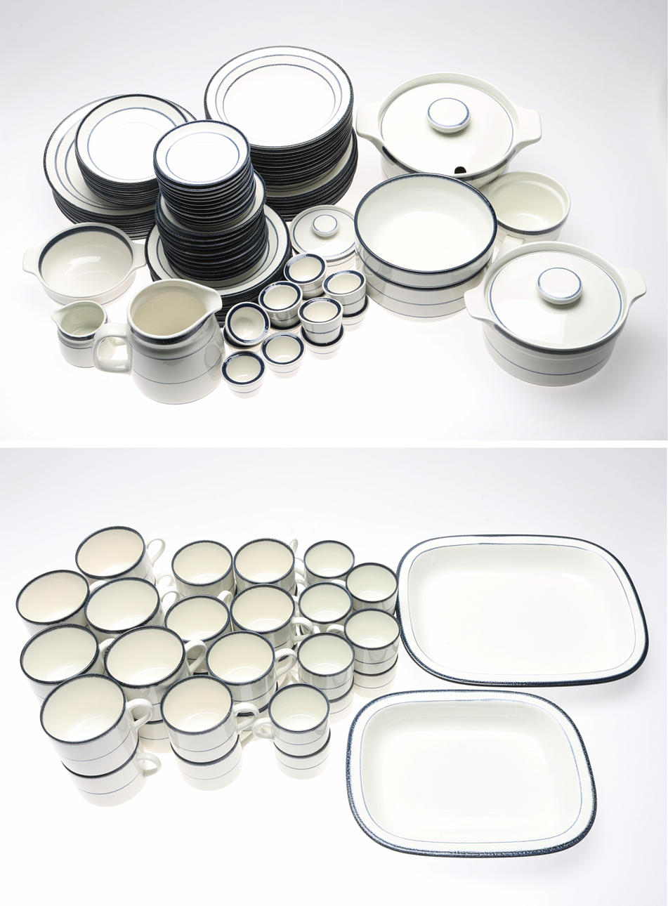 MAT och KAFFESERVIS, 145 delar, porslin, "Fjord", Carl Harry Stålhane, Rörstrand.