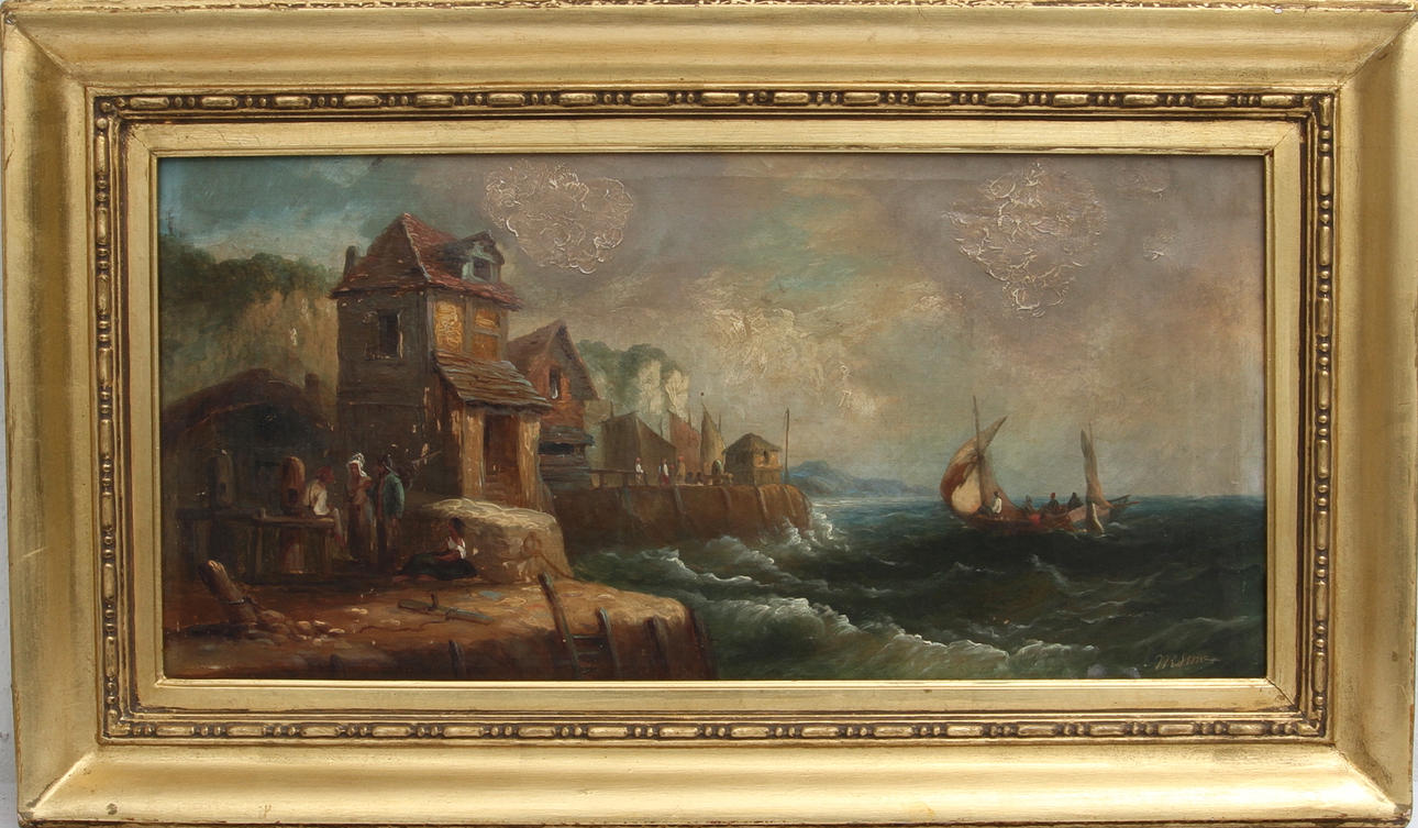 OKÄND KONSTNÄR. Olja på duk. Signerad Stone.