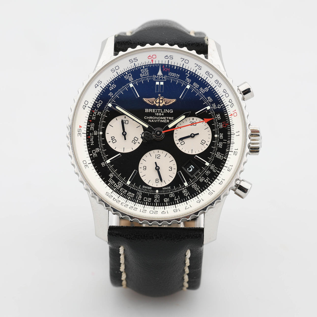 BREITLING NAVITIMER, wristwatch, steel, automatic assignment, date, chronograph with minute and hour counter, 2016.
