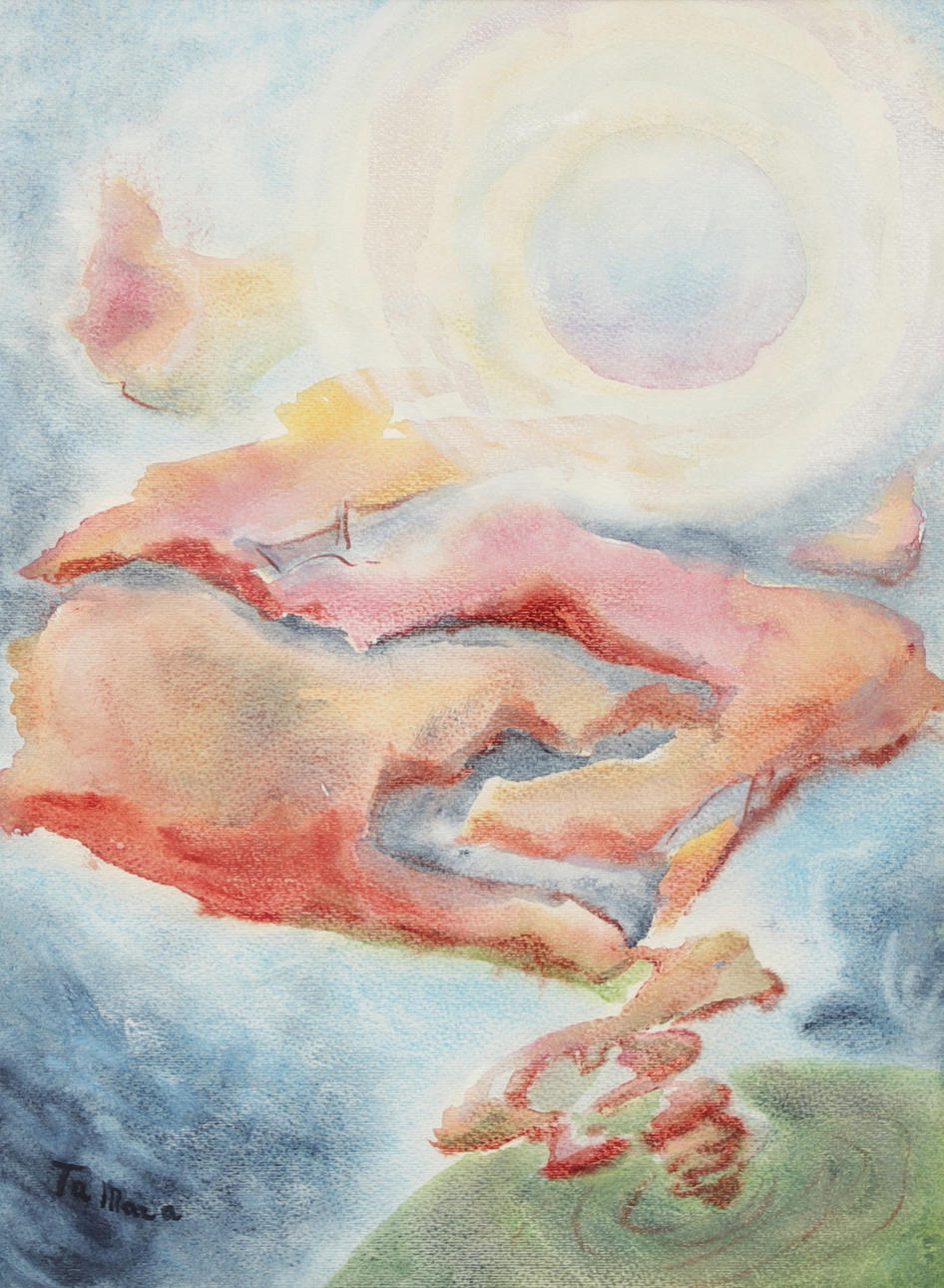 TA MARA EREZ. Komposition, Aquarell, signiert.