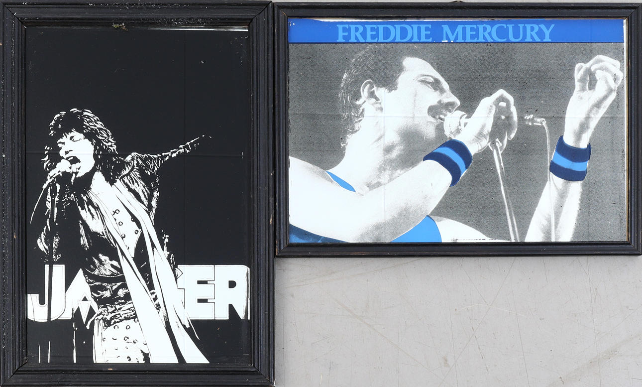 SPEGELTAVLOR, 2st, Mick Jagger, Freddie Mercury.