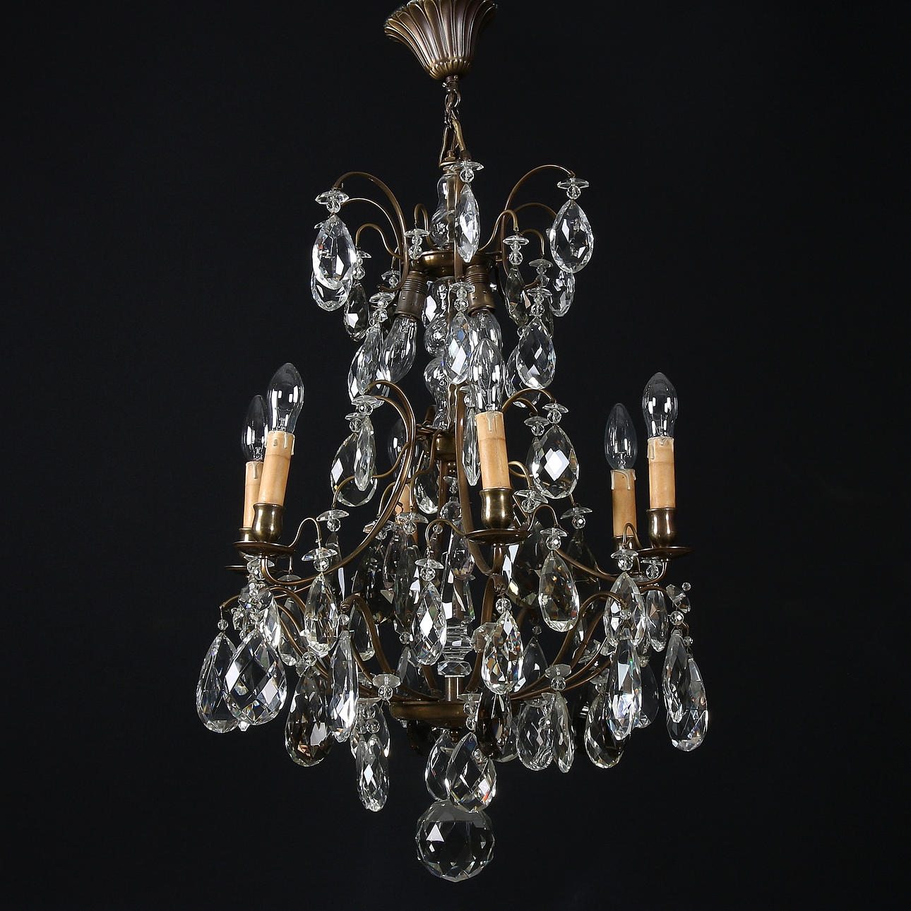 LJUSKRONA, barockstil, 1900-talets första hälft. Höjd 85 cm.